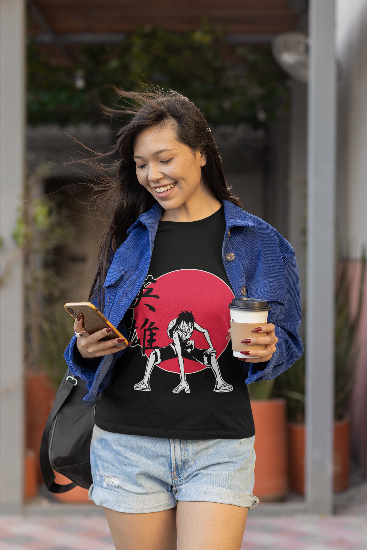 Nome do produto: Camiseta feminina Luffy