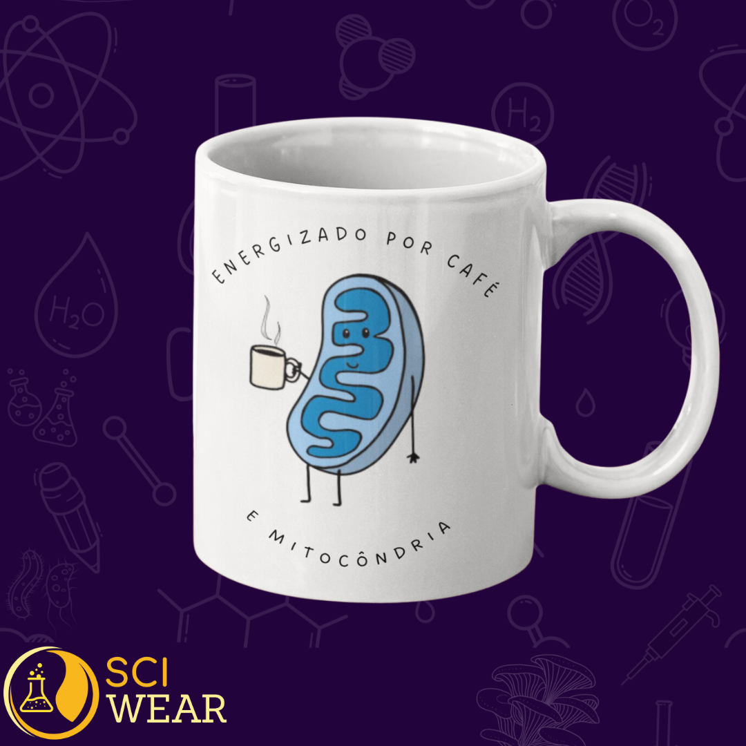 Nome do produto: Caneca - Energizado por café e mitocôndria