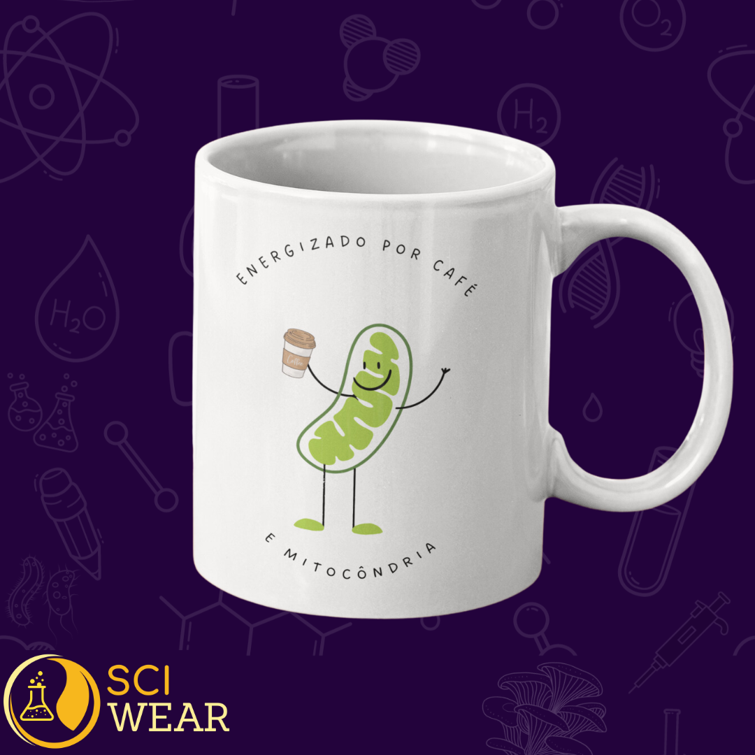Nome do produto: Caneca - Energizado por café e mitocôndria II