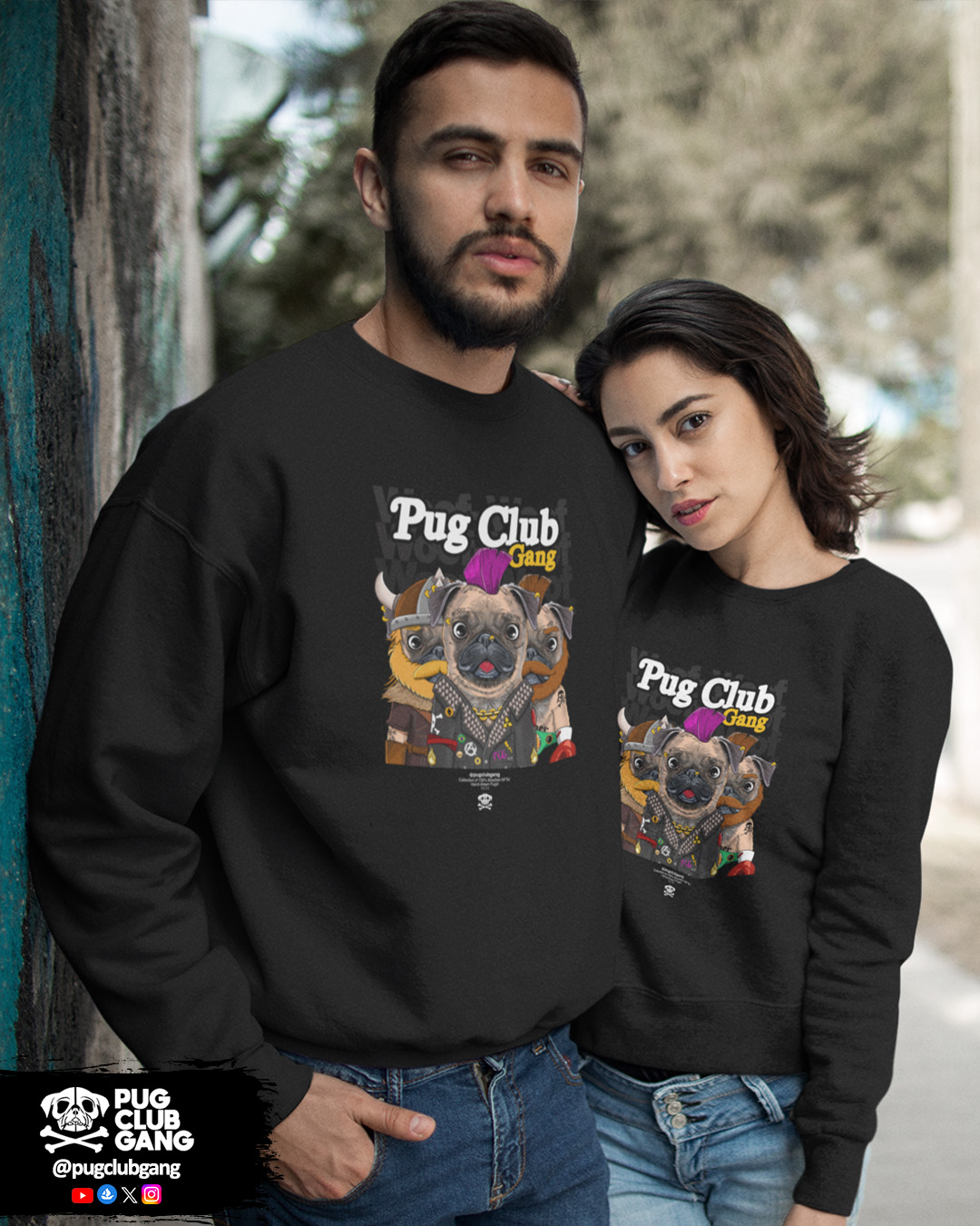 Nome do produto: Moletom Pug Club Gang Oficial