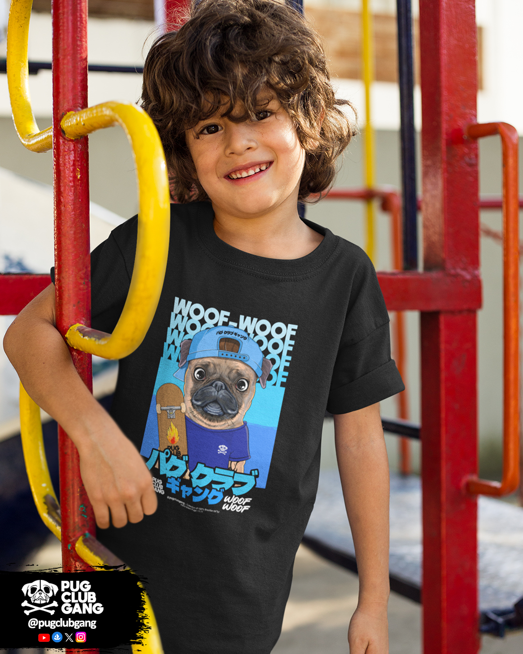 Nome do produto: Camiseta Infantil Pug Skate