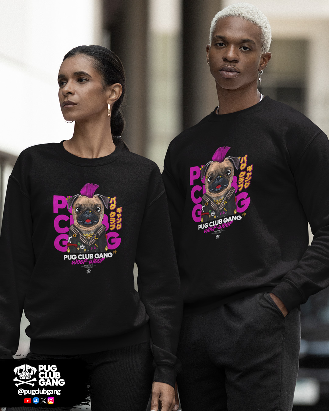 Nome do produto: Moletom Pug Club Gang 0001