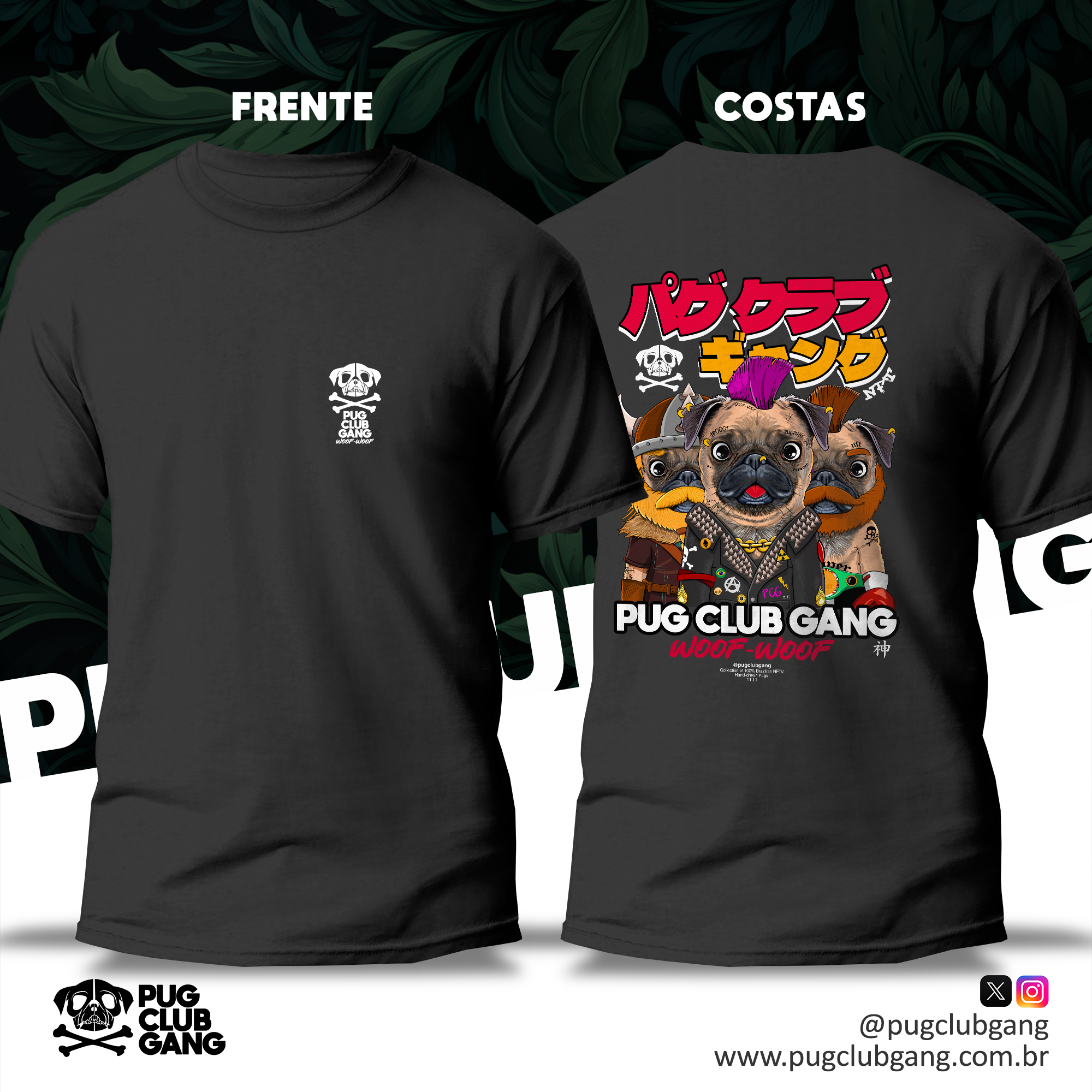 Nome do produto: Camiseta Pug - Pug Club Gang 