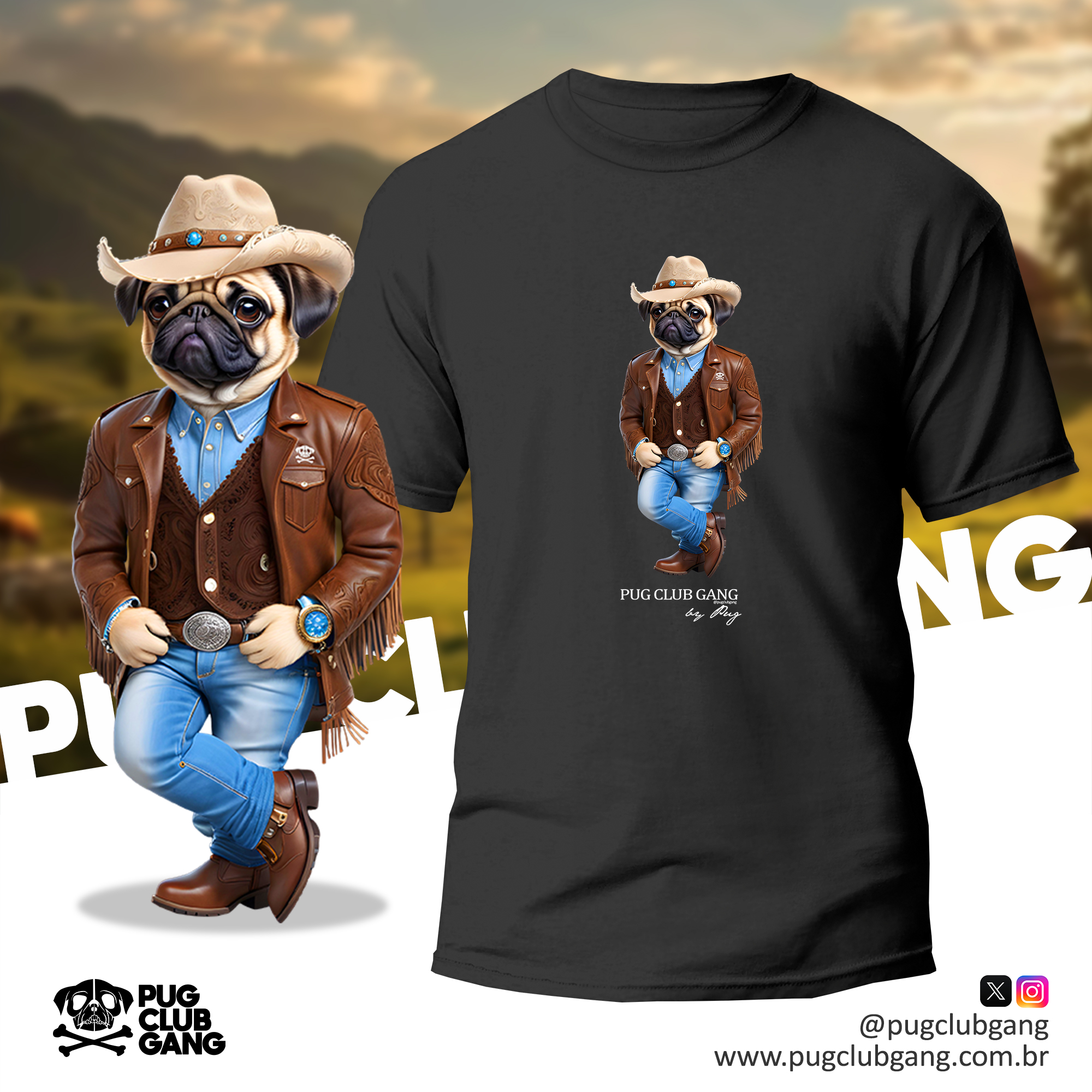 Nome do produto: Camiseta Pug - Pug AgroBoy