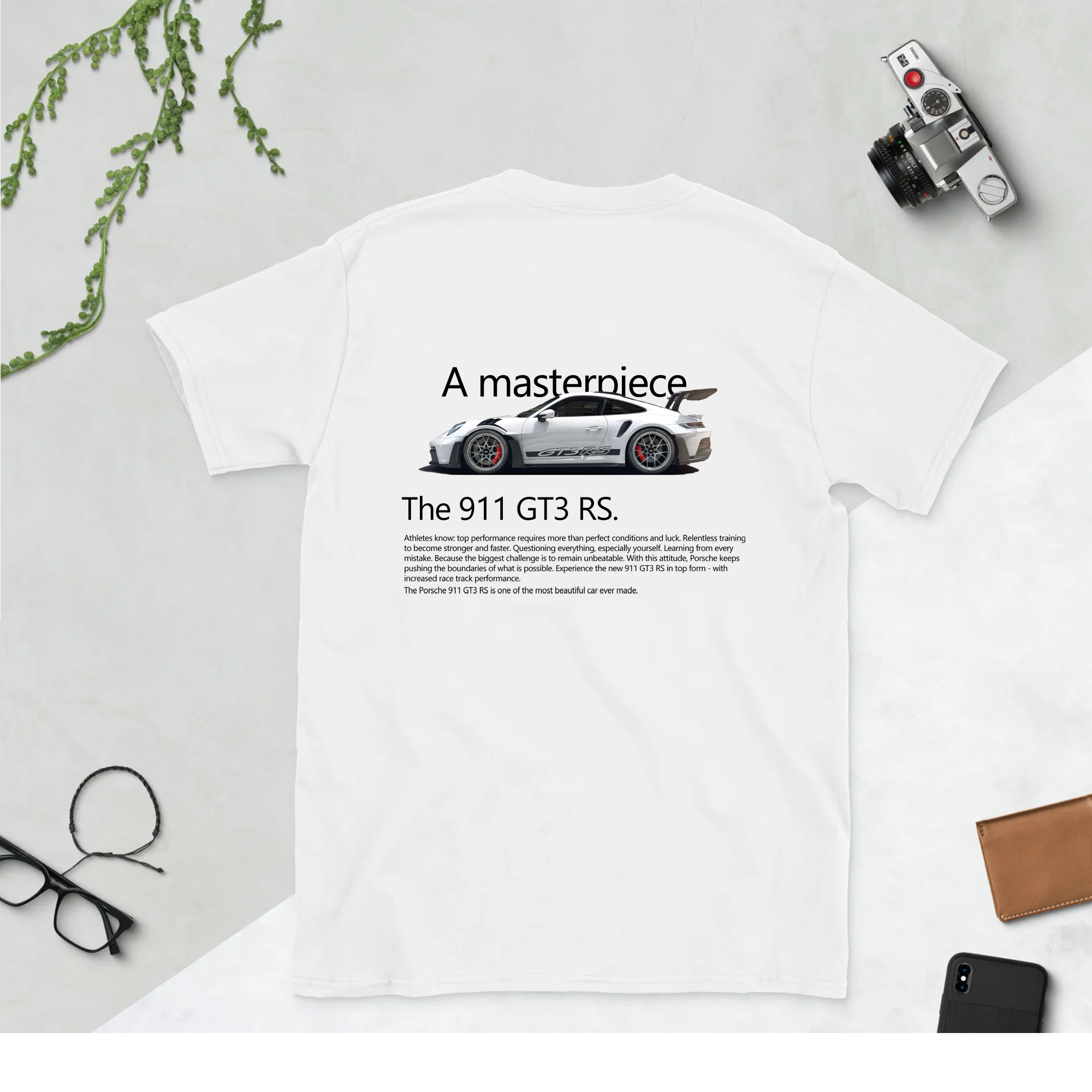 Nome do produto: Porsche 911 GT3 RS Masterpiece Minimalista Branca