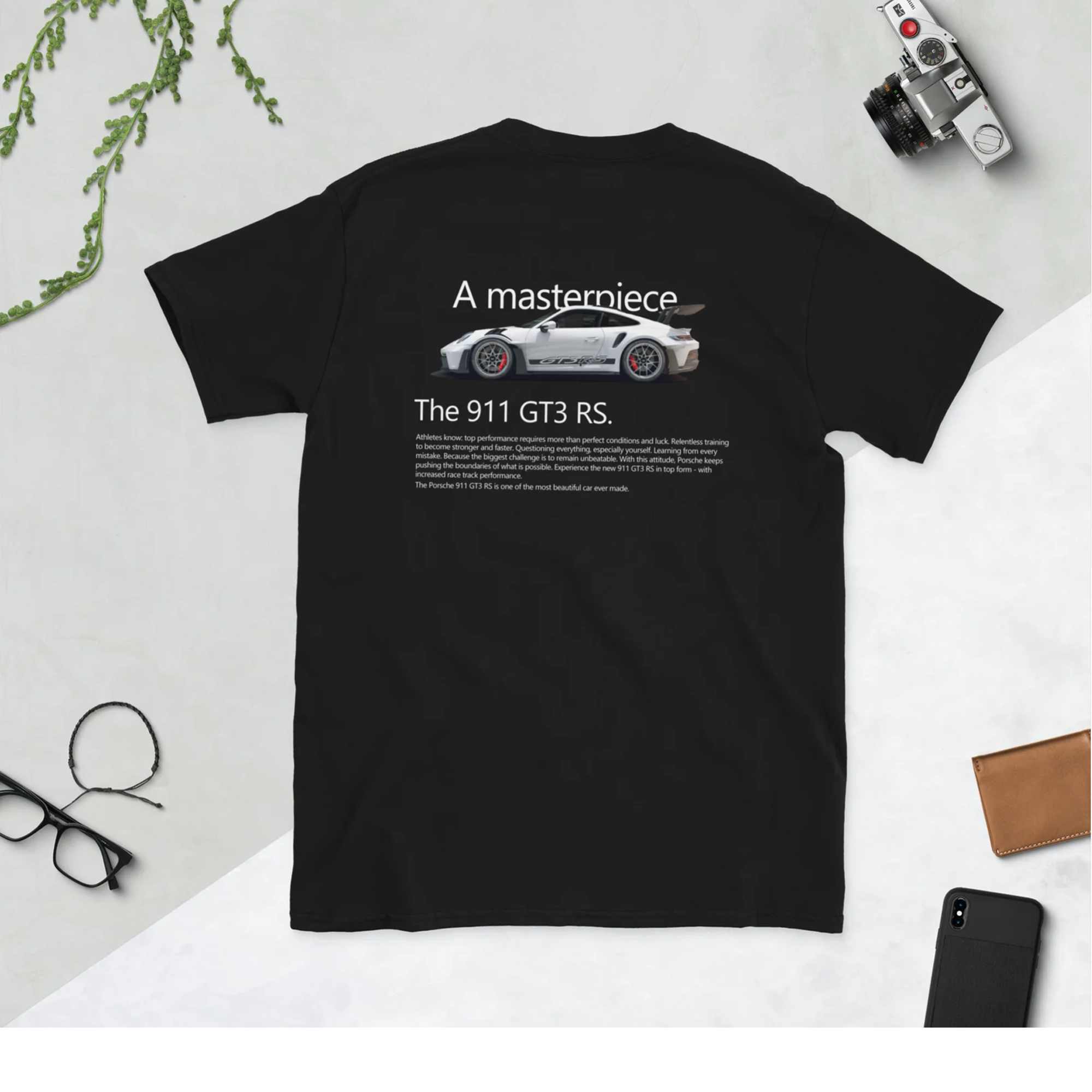 Nome do produto: Porsche 911 GT3 RS Masterpiece Minimalista Preta 