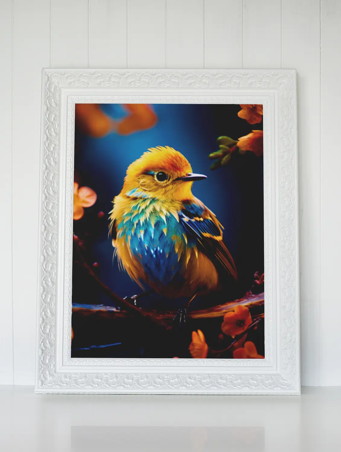 Nome do produto: Quadro Harmonia Silvestre: Passarinho na Floresta Encantada