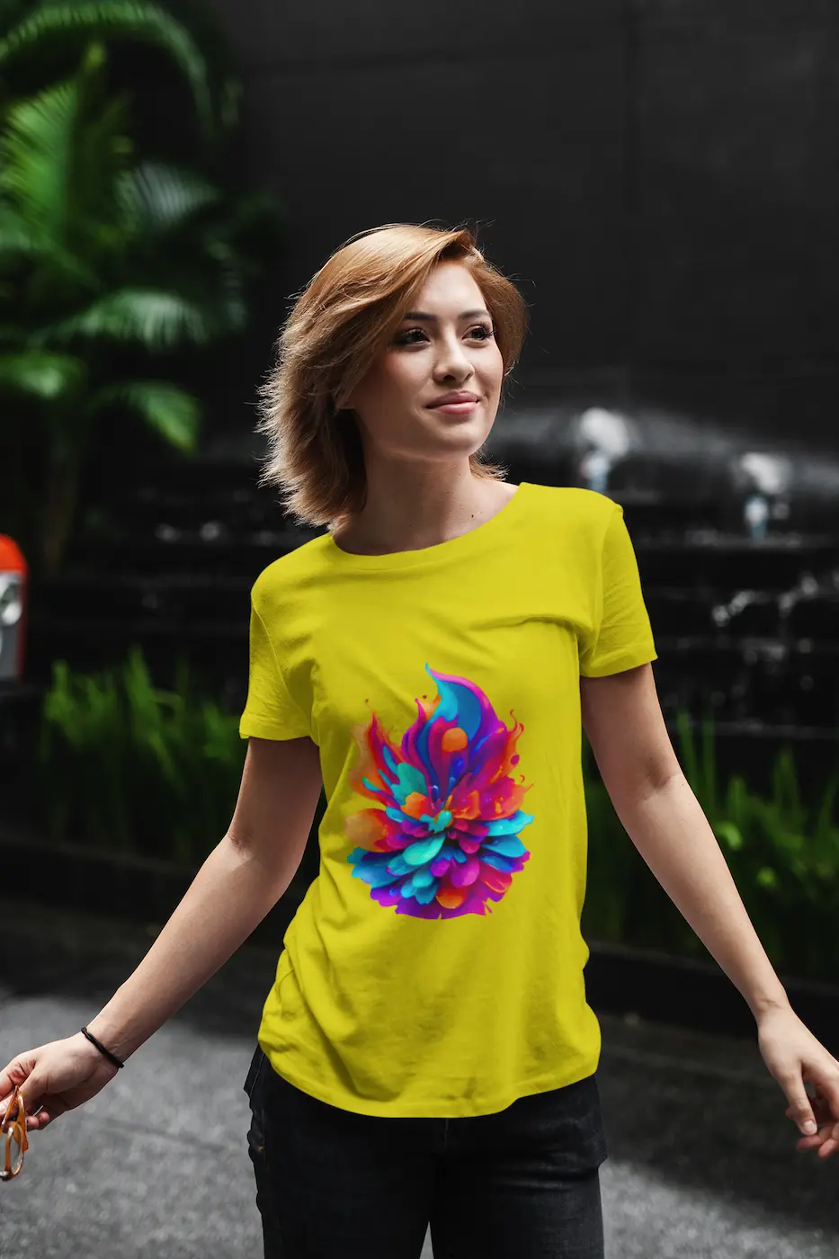 Nome do produto: Camiseta Splash de Tinta Neon