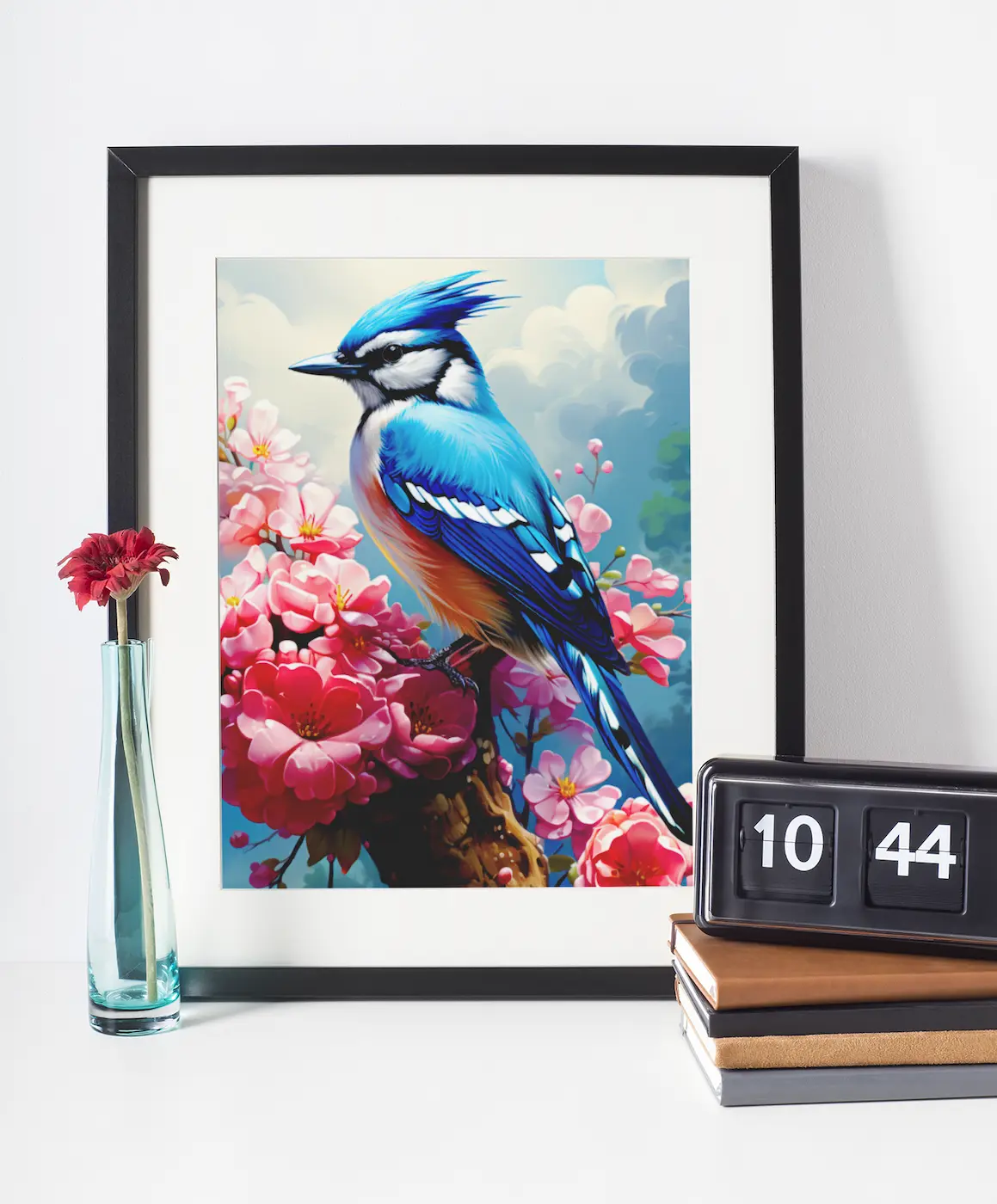 Nome do produto: Quadro Canto Matinal: Passarinho Saudando o Amanhecer na Floresta