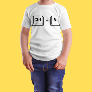Camiseta Infantil  filho/filha Ctrl+V