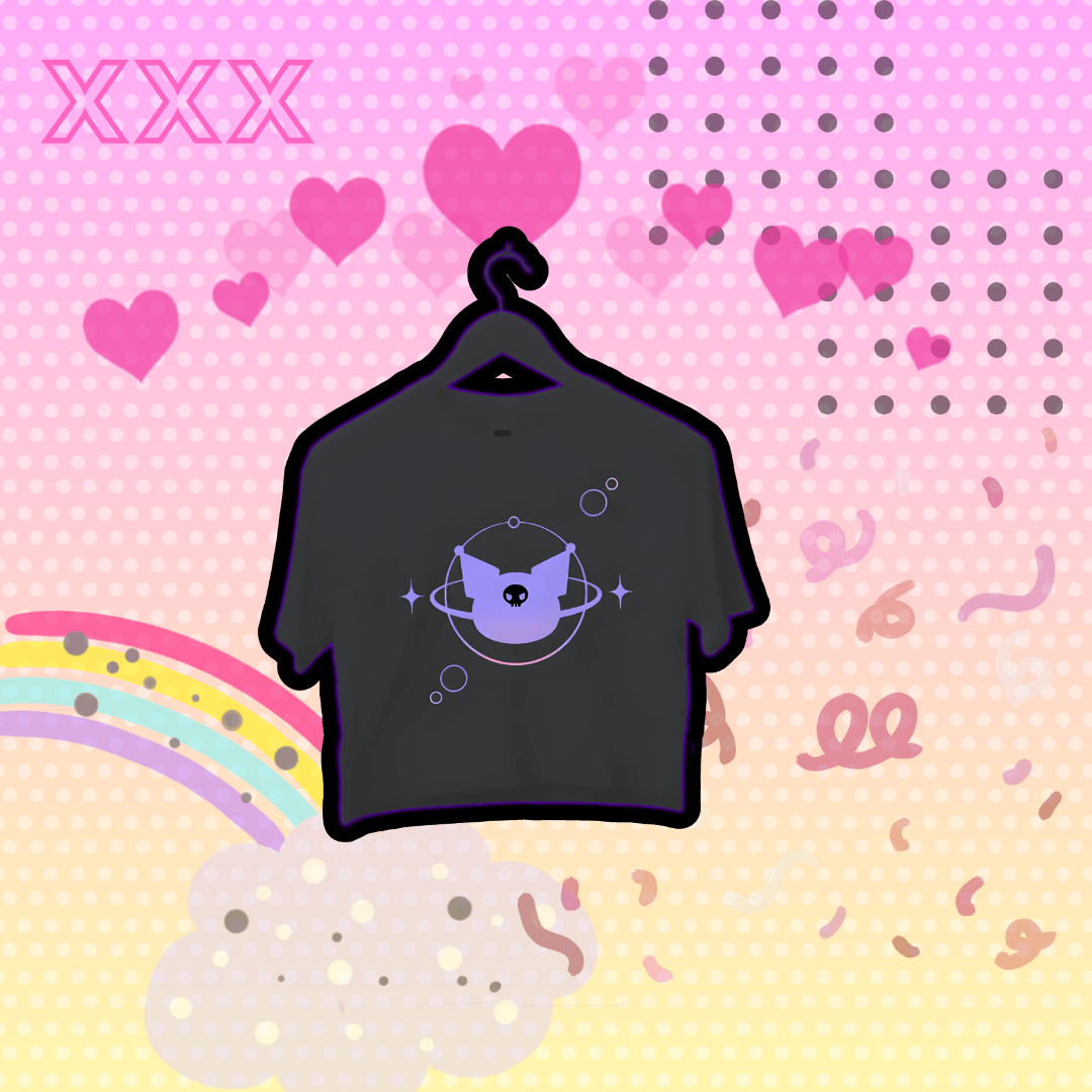 Nome do produto:  Cropped Kuromi aesthetic Cosmic 2