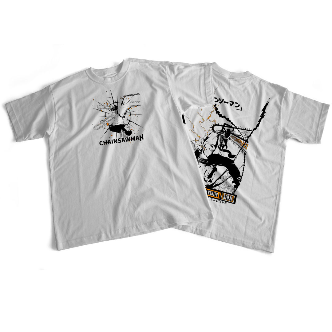 Camiseta Chainsawman frente e verso - Denji