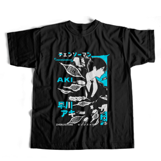 Camiseta Chainsawman - Aki dark colors