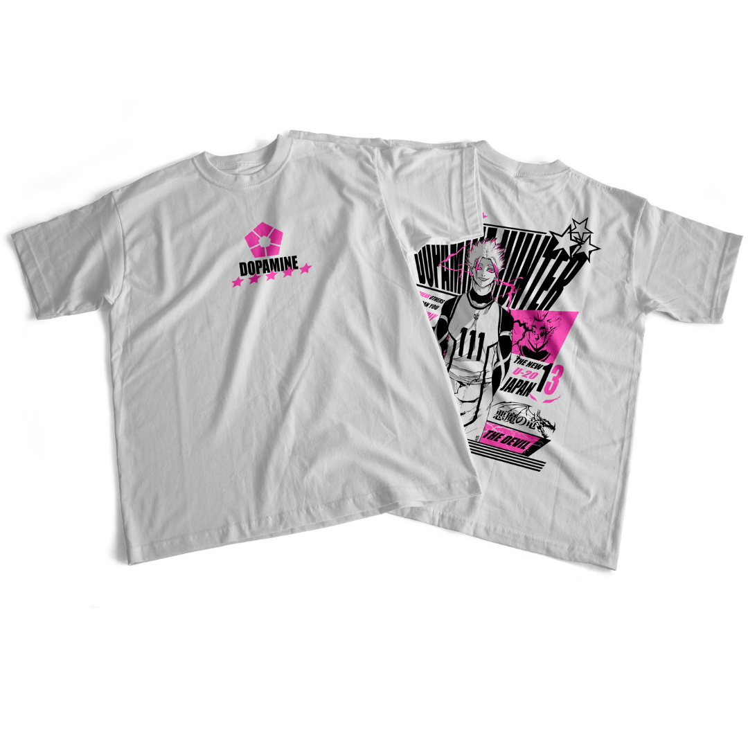 Camiseta frente e verso Hunter Shido