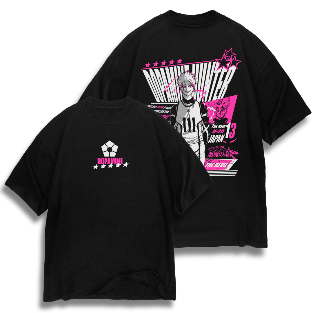 Oversize frente e verso Hunter Shido - dark color