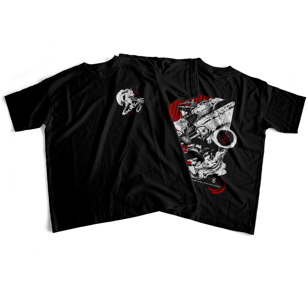 Camiseta frente e verso Berserker Rage - dark colors