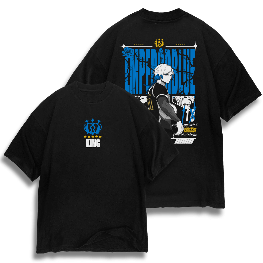 Oversize frente e verso Kaiser king blue - dark color