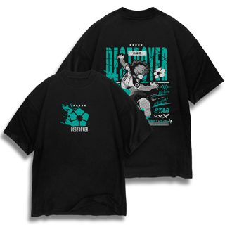 Oversize frente e verso Destroyer Rin - dark colors