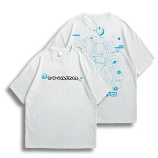 Oversize frente e verso Princess Moon - Blue vers