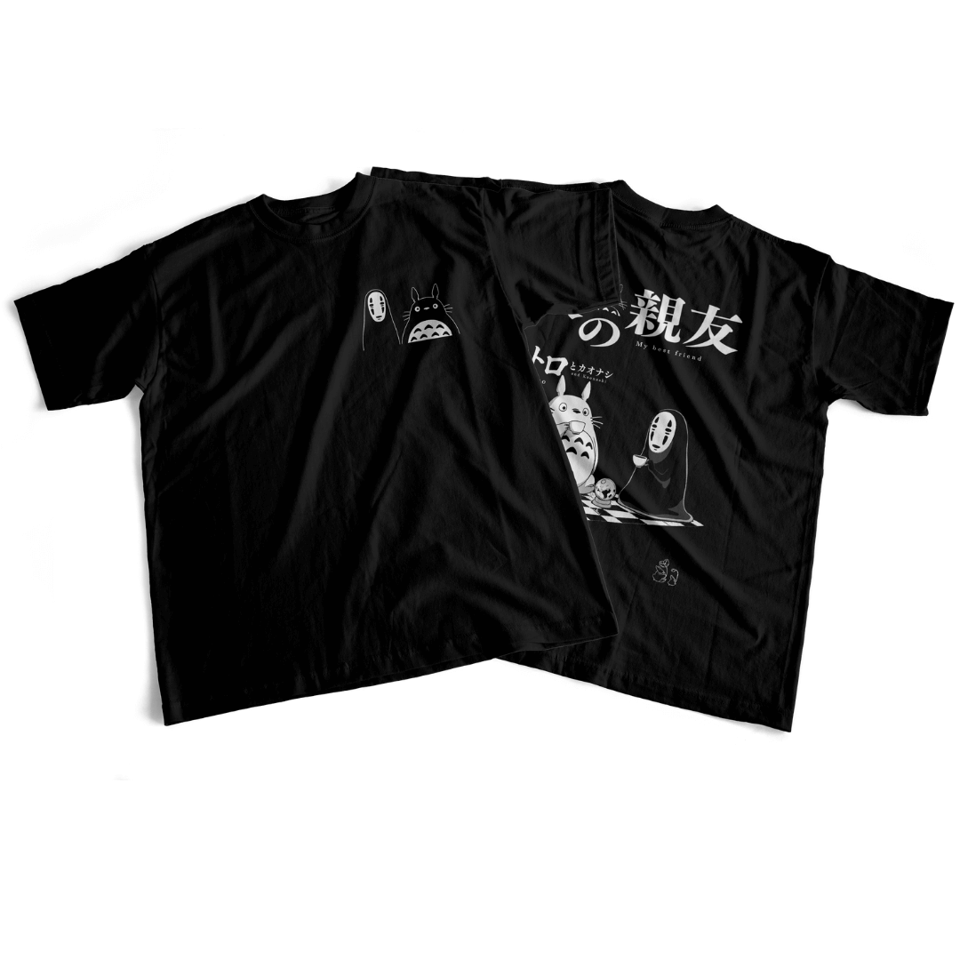 Camiseta frente e verso Best friend Totoro - dark colors