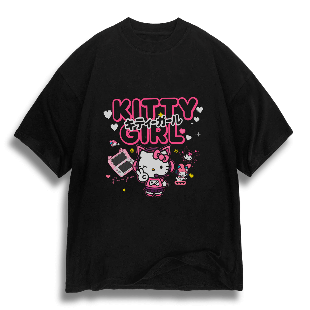 Oversize Kitty Girl - dark color