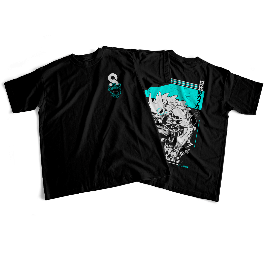 Camiseta frente e verso Kaiju Form - dark colors