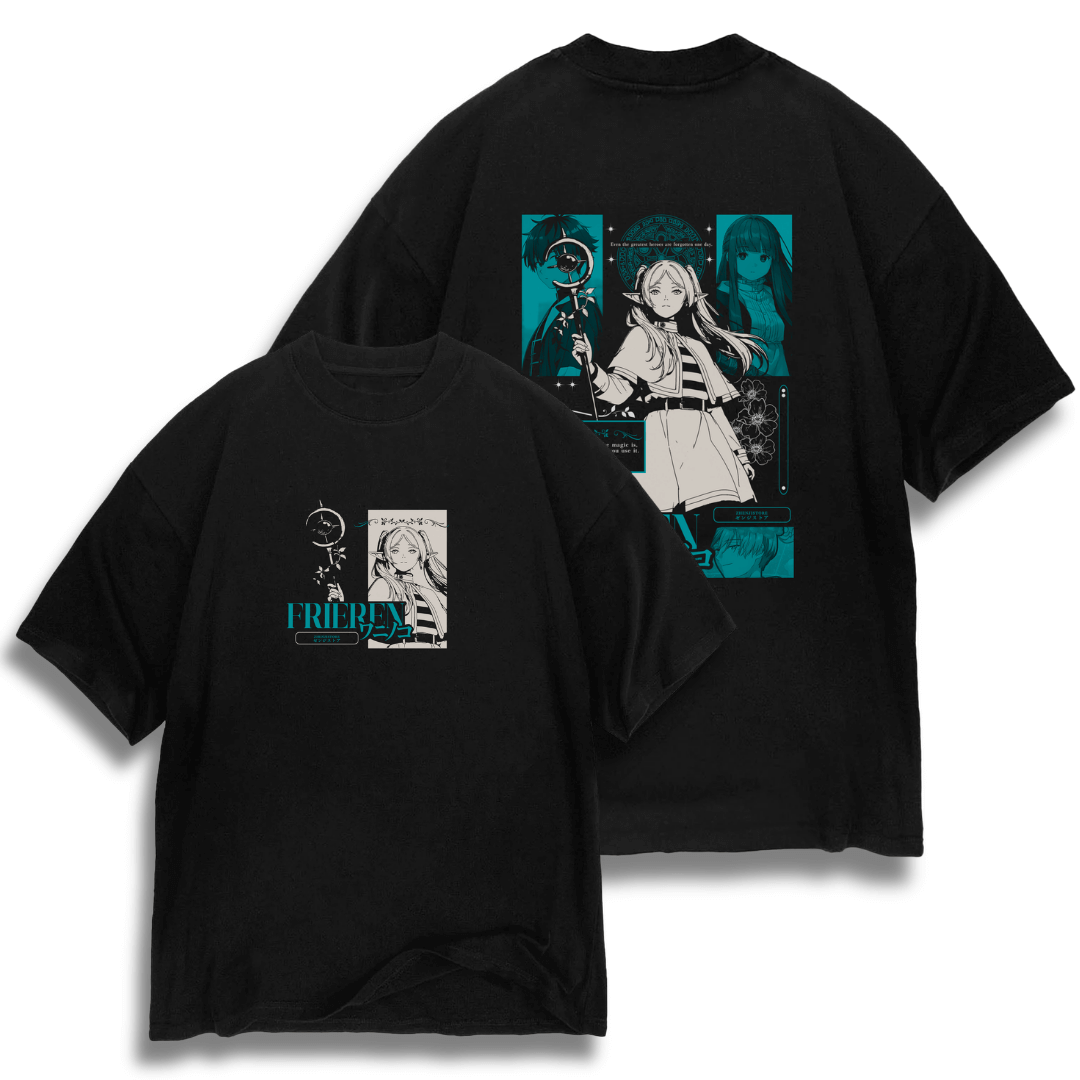 Oversize frente e verso Legendary Frieren - dark color