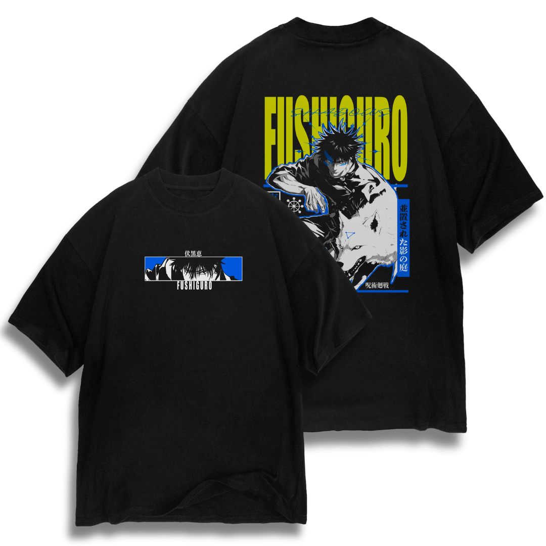 Oversize frente e verso Megumi Shadows - dark color