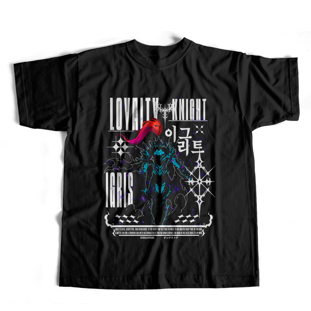 Camiseta Solo Leveling - Igris dark colors