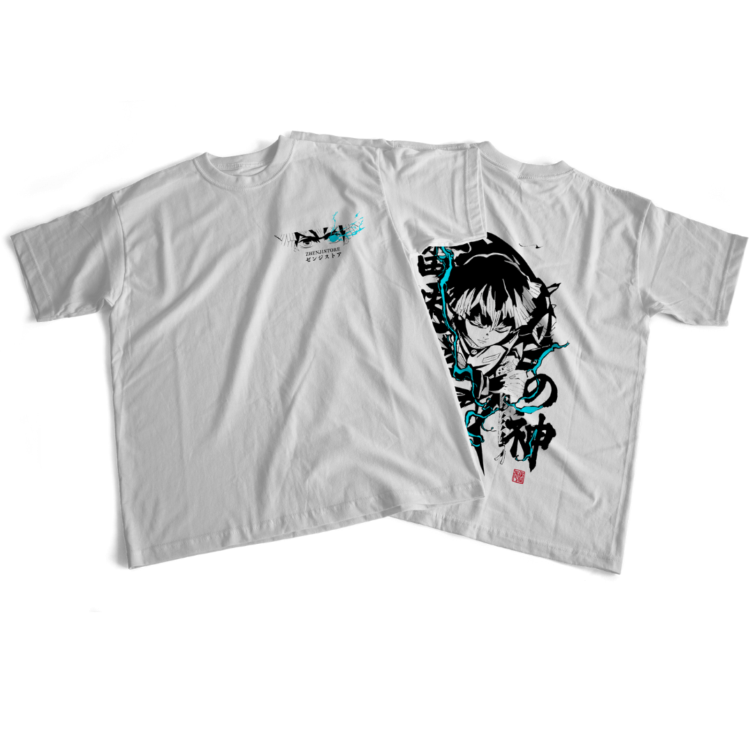 Camiseta frente e verso Zenitsu Thunder