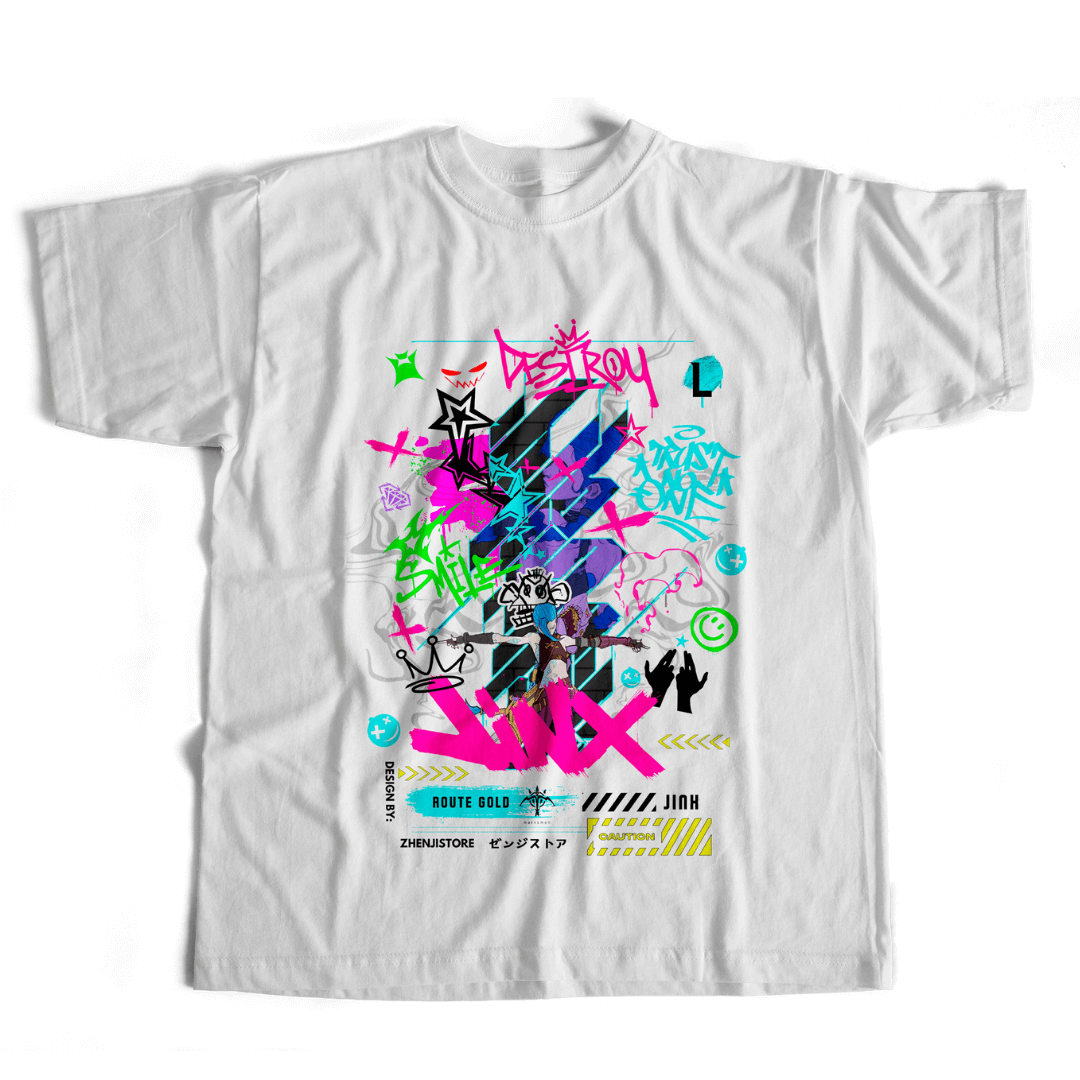 Nome do produto: Camiseta LOL - Jinx