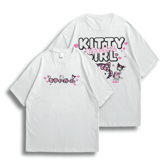 Oversize frente e verso Kitty Girl