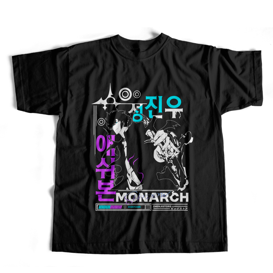 Camiseta Solo Leveling - Sung Jin Woo dark colors