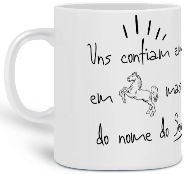 Nome do produto: Caneca Versículo - Salmos 20:7 - Confiança no Senhor