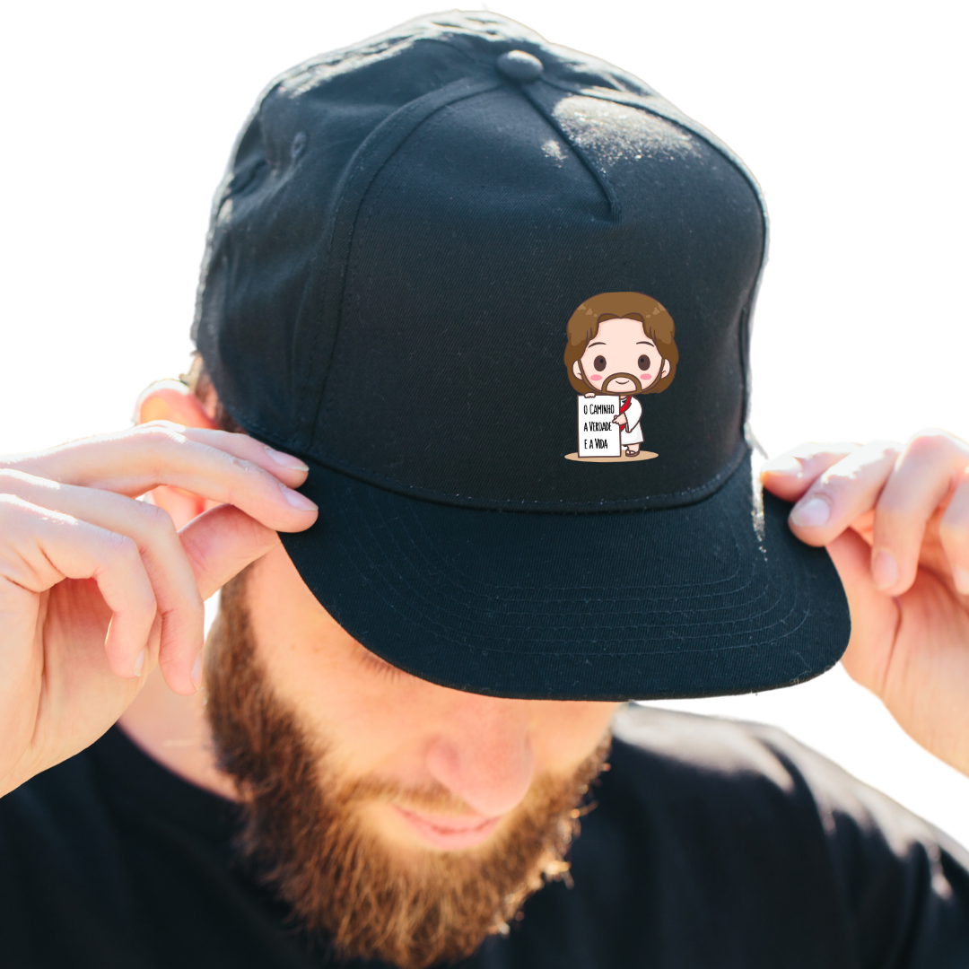 Nome do produto: Boné Ilustração - Caminho, Verdade e Vida