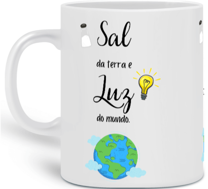 Nome do produto: Caneca Frases - Sal e Luz