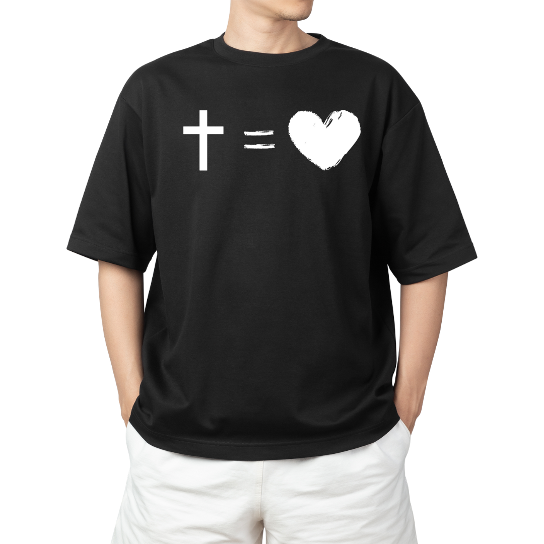 Nome do produto: Camiseta Frases - CRUZ = AMOR - Plus Size
