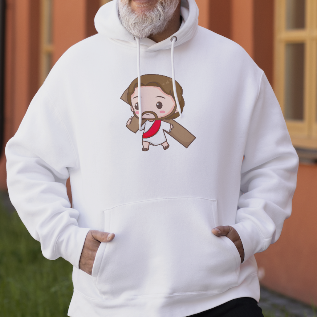 Nome do produto: Moletom com Capuz Ilustração - Cruz