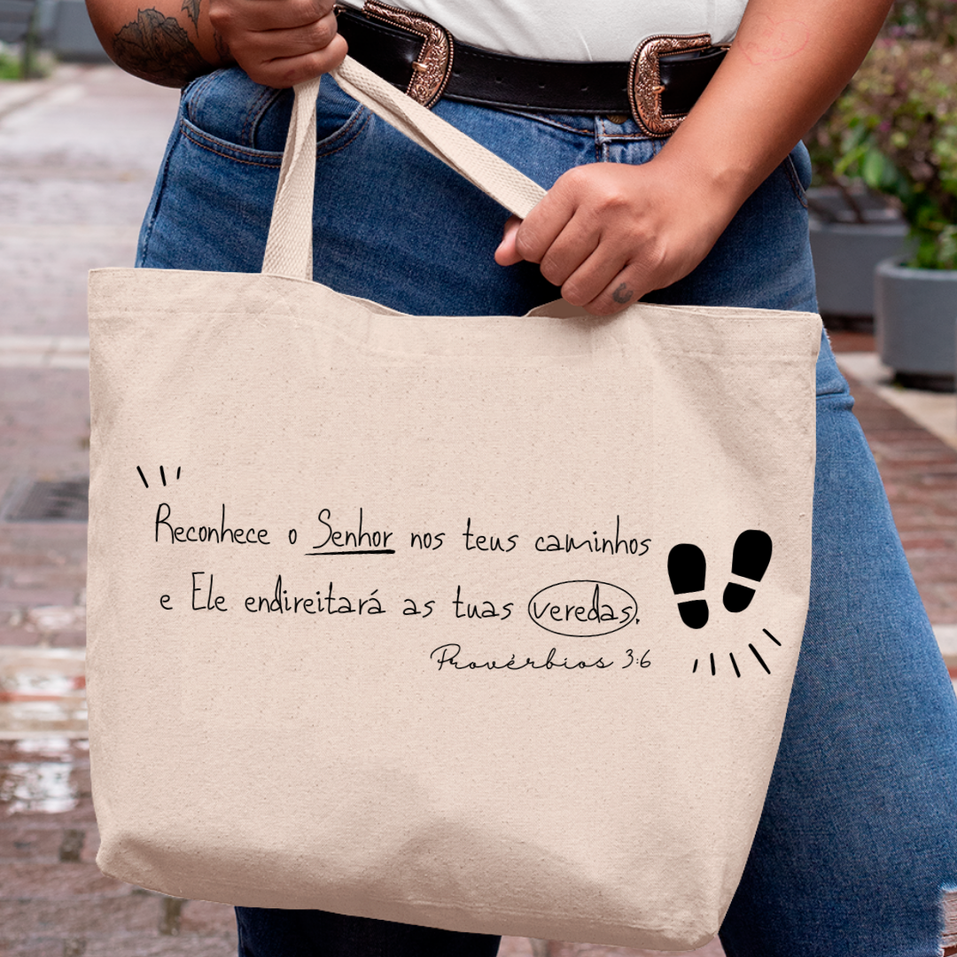 Nome do produto: Eco Bag Versículo - Provérbios 4:23 - Caminho