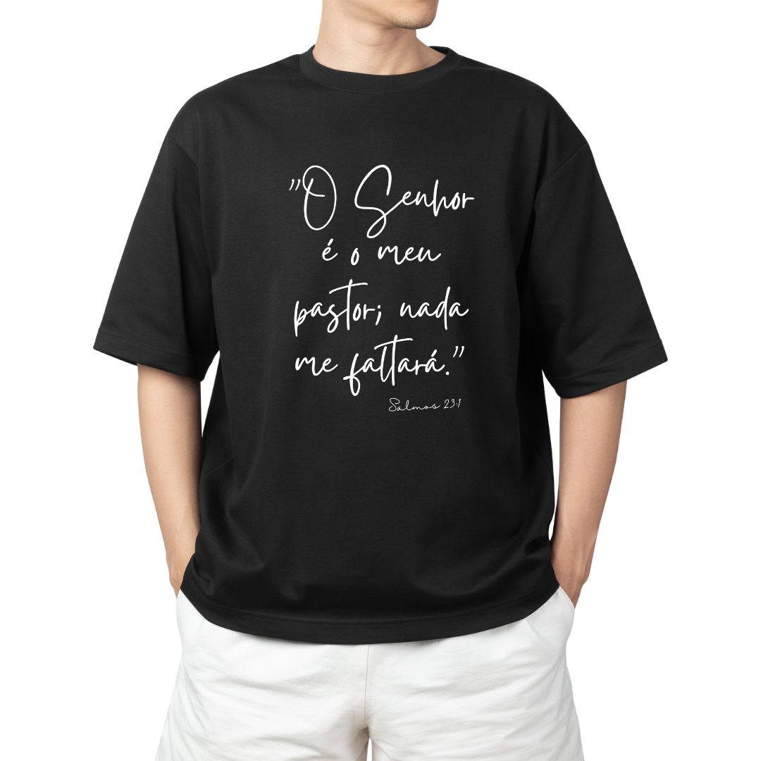 Nome do produto: Camiseta Versículo - Salmos 23:1 - O Senhor é o meu Pastor - Plus Size
