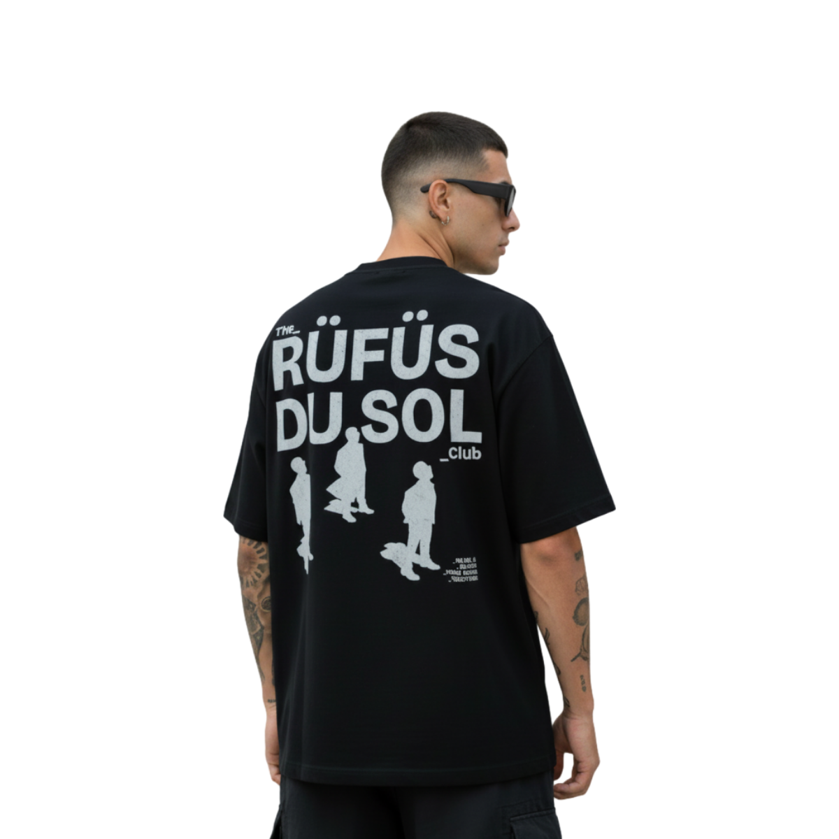 Camiseta Oversized Rüfüs Du Sol Club Ed. Limitada - Preto