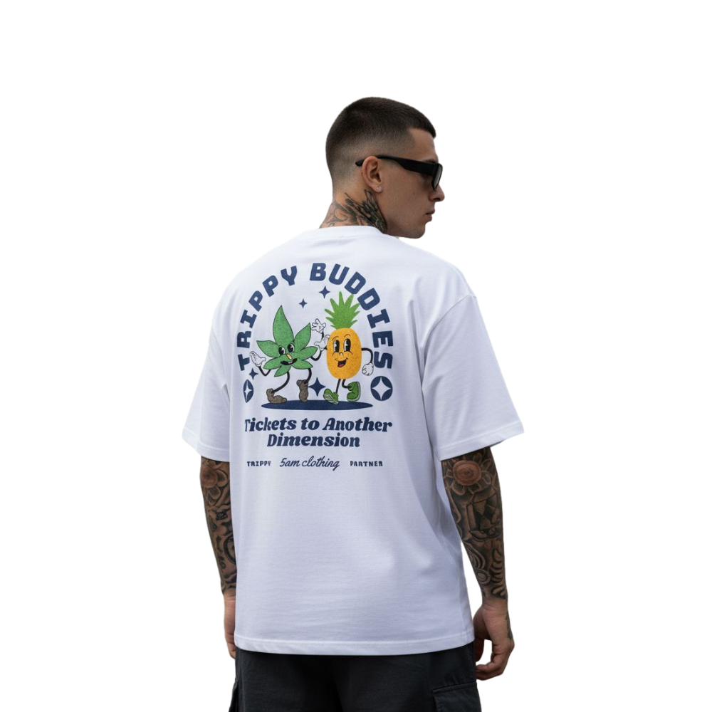 Camiseta Oversized Abacaxi - Branco