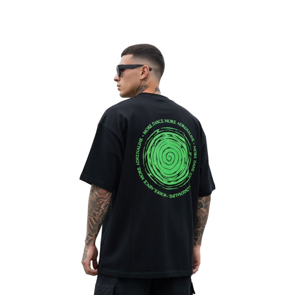 Camiseta Oversized More Dance More Adrenaline - Preto