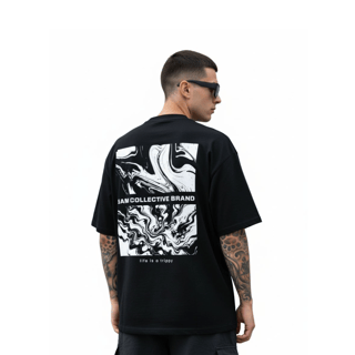 Camiseta Oversized Life is a Trippy - Preto
