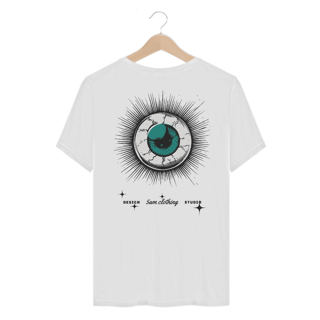 Camiseta Casual Psychedelic Eye - Branco