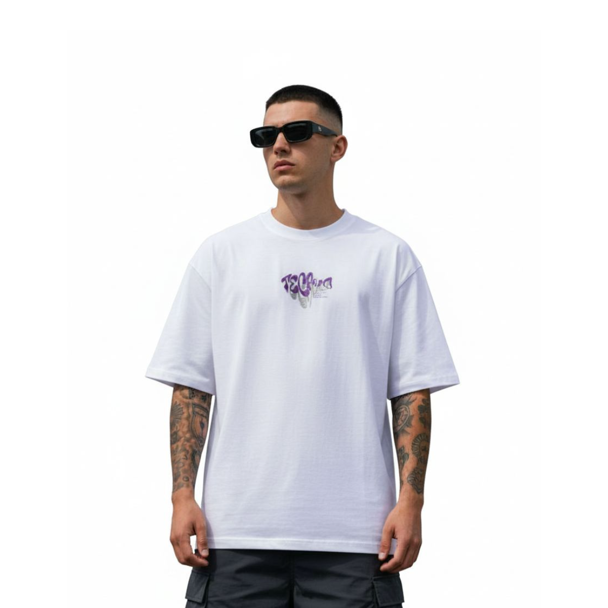Camiseta Oversized Techno Essence - Branco