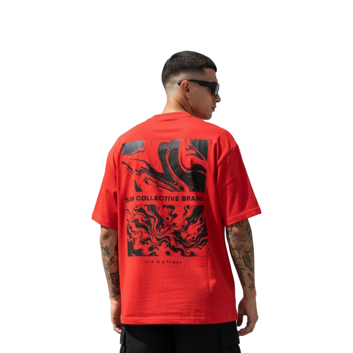 Camiseta Oversized Life is a Trippy - Vermelho