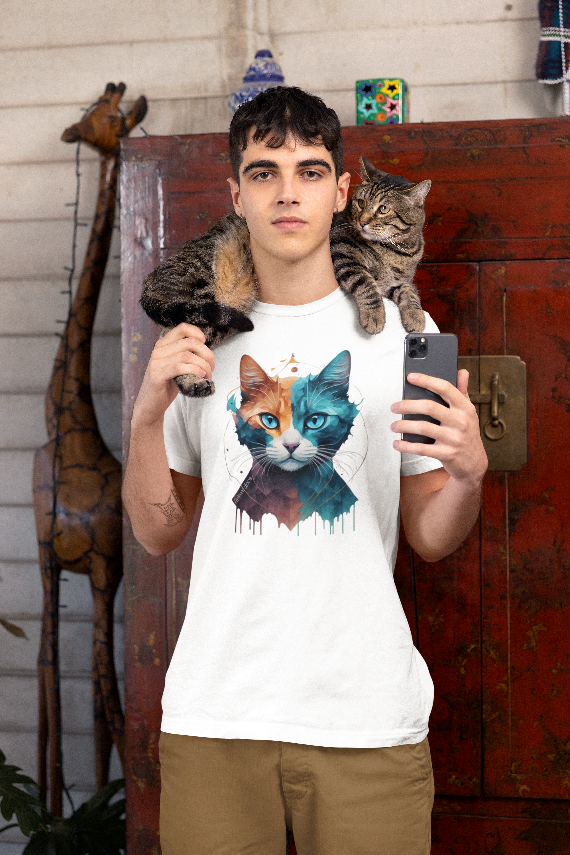 Nome do produto: CAMISETA T-SHIRT PRIME, COLORFUL CAT