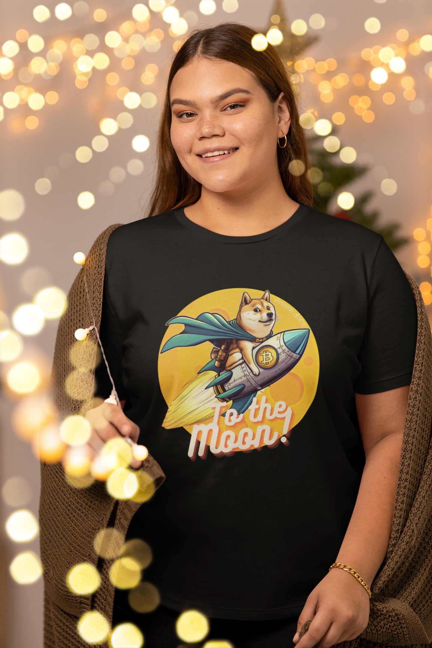 Nome do produto: CAMISETA T-SHIRT PLUS SIZE, BITCOIN TO THE MOON