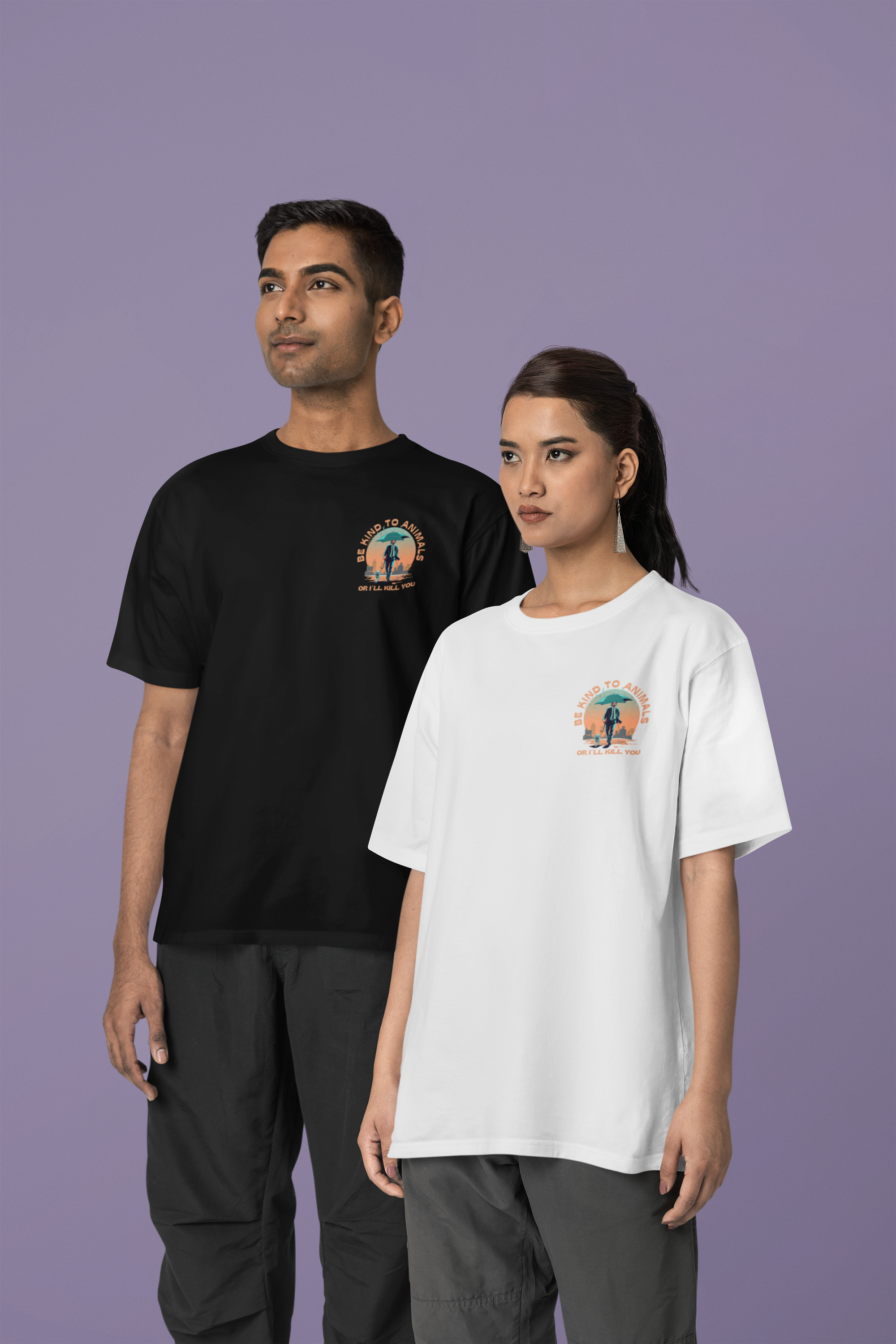 Nome do produto: CAMISETA T-SHIRT PRIME MINIMALISTA,  LINHA FILME JOHN WICK BE KIND TO ANIMALS